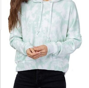 Rails Womens Nico Mint Tie Dye Slip On Long Sleeve Hoddie Size Small.